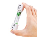 2 Minutes Smiling Face The Hourglass for Kids Toothbrush Timer Sand Clock, green sand